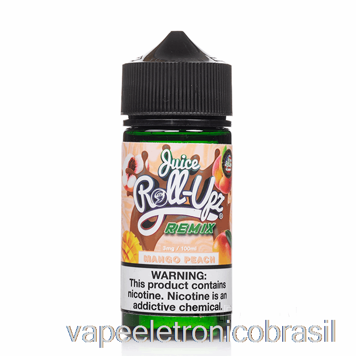 Vape Eletrônico Manga Pêssego - Suco Roll Upz Remix - 100ml 0mg